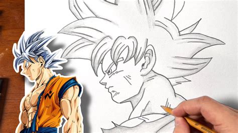 How to Draw Goku Ultra Instinct Side Face .